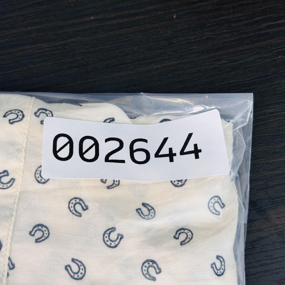 AllSaints Shirt Mens Medium Horseshoe Print Lucky Camp Collar Soft Button Up - Picture 10 of 10